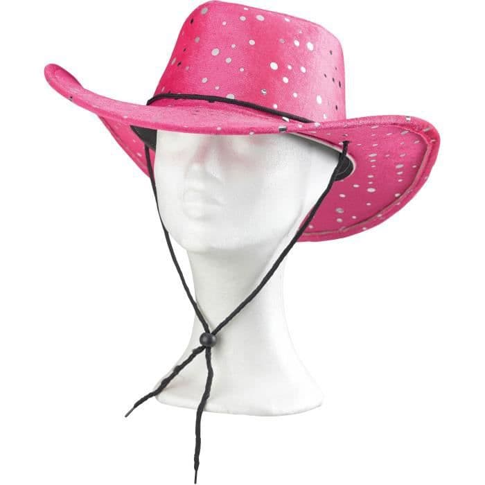 AMSCAN Glitter Cowgirl hattu - vaaleanpunainen