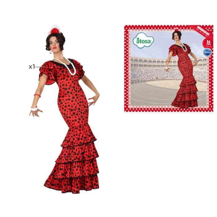 ATOSA Flamenco dansedrakt - Kvinde - Rød