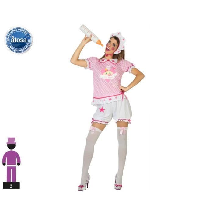 ATOSA Pink baby kostume - voksen sæt