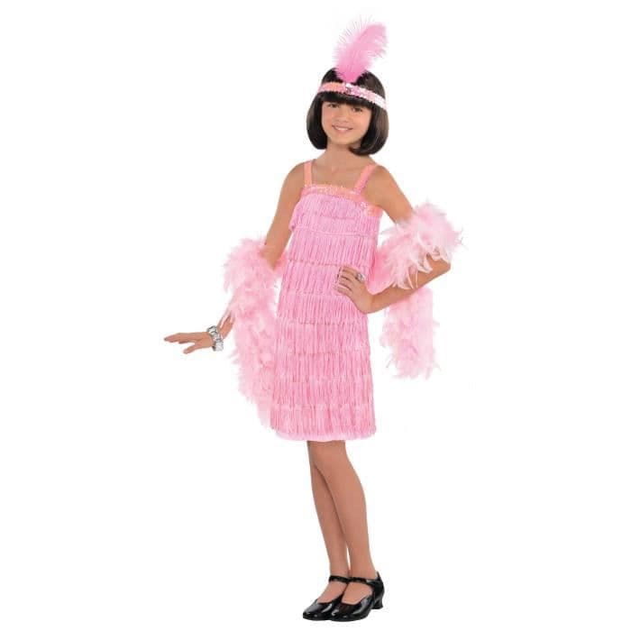 AMSCAN Charleston Pink Costume - Kjole og diadem