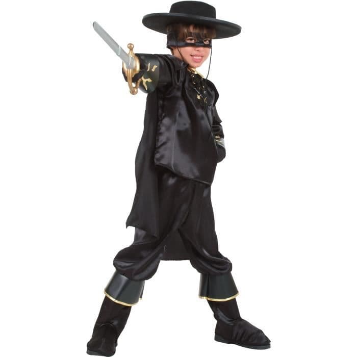 CESAR - O858 - Black Rider Costume - 8/10 år