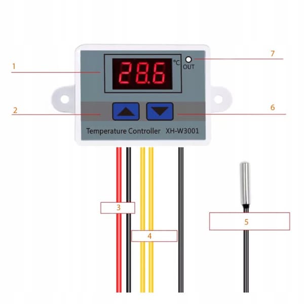 Elektroninen termostaatti 110-240V XH-W3001 1500W