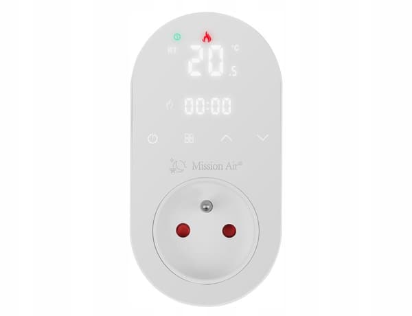 SMART NEST WHITE stikkontakt temperaturregulator