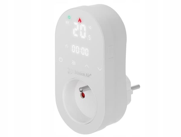 SMART NEST WHITE stikkontakt temperaturregulator