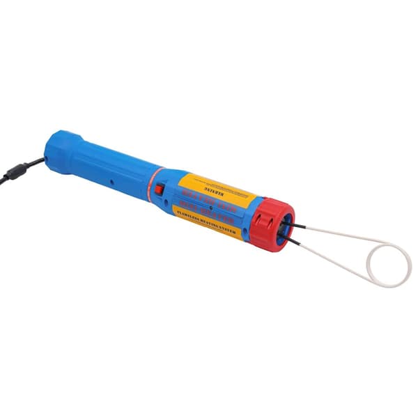 Håndholdt magnetisk induktionsvarmer, 1100W effekt, 800℃ maksimal temperatur, 8 opvarmningsspoler,EU-stik, Blå
