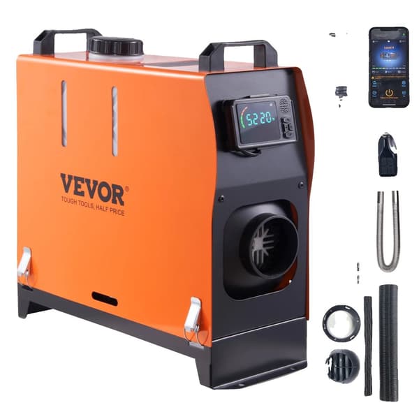 8KW Dieselvarmer, Avanceret Temperaturkontrol, Fjernbetjening,8KW Bluetooth