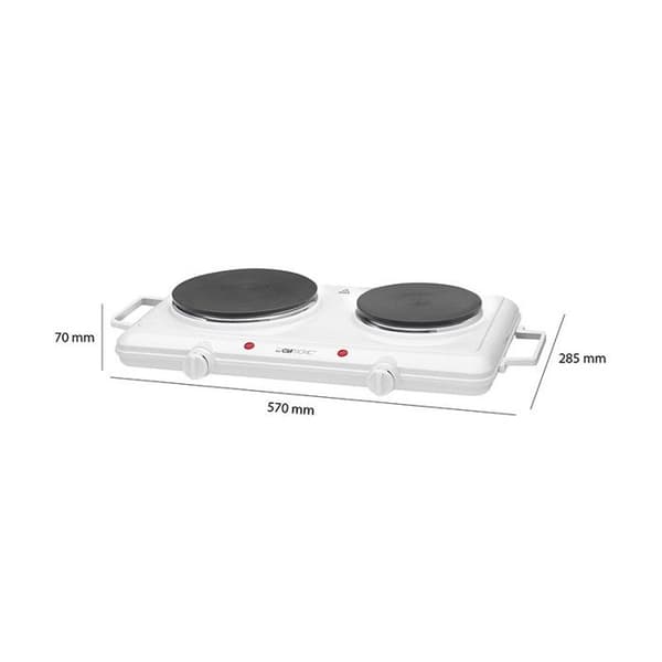 Dubbel kokplatta 2500W Clatronic DKP 3583 Vit