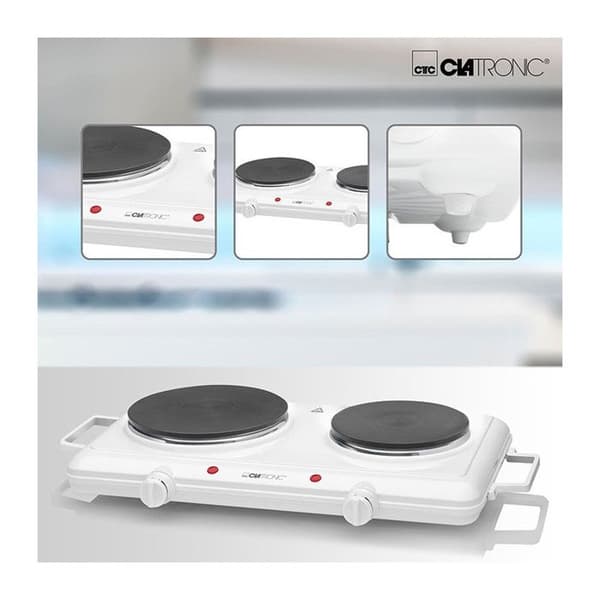 Dubbel kokplatta 2500W Clatronic DKP 3583 Vit