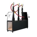 Miniatyrbillede 1 af 2: Gas Propan Forge, Rund Firkantet Smede Smelteovn, Kniv & Metal Værktøj Produktion,Firkantet 3Brænder 2Dør-a