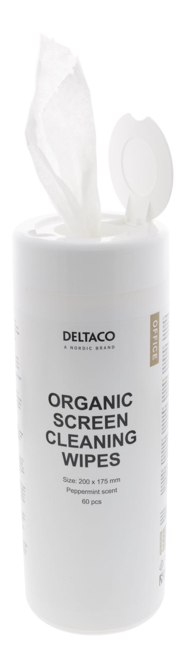 Organic screen cleaning wipes 20x17cm 1pack60 napkins