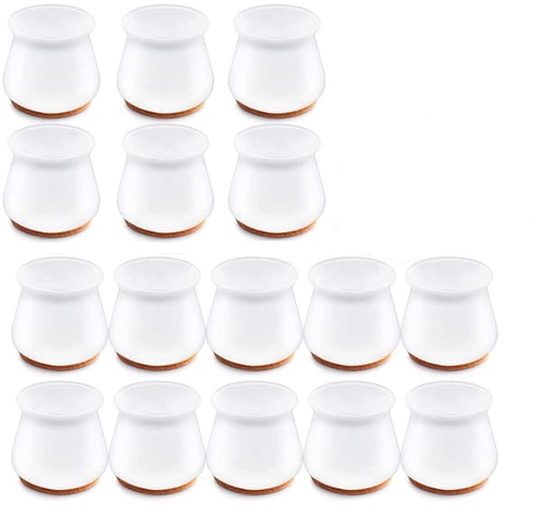 Møbelfødder / beskyttelse til møbelben Silikone/Fit 25-30 mm 16-pak.