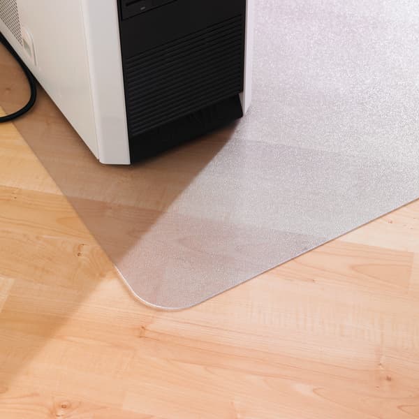 Golvskydd med urtag - Antistatisk PVC - Hårt golv - 90x120 cm