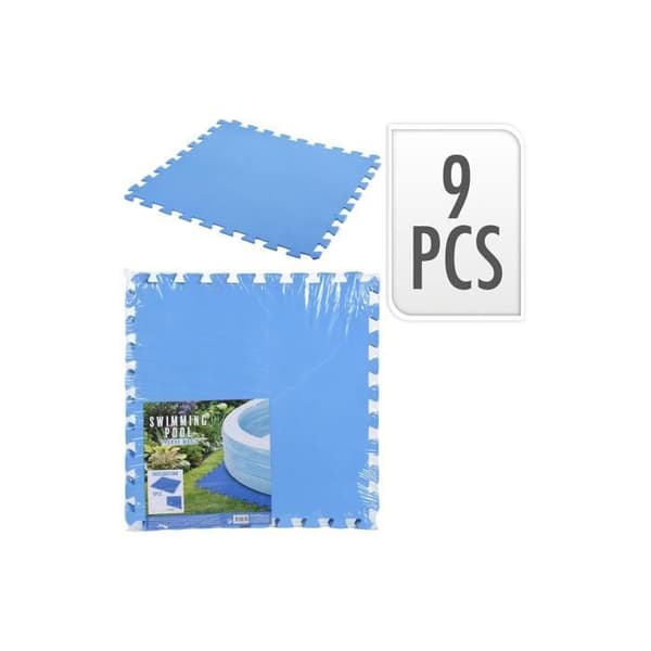 Poolskydds-sol - GENERISK - 9 delar - 500x500x4mm - Fyrkantig - Blandad