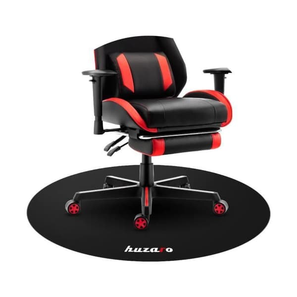 HUZARO Golvmatta 3.0 Gamer stolsmatta - Slitstark och tålig - Svart - 120cm - Neopren