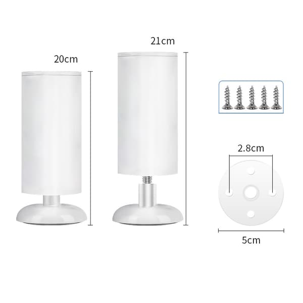 INF Hvite bordbena Braketter - Sett med 4 20 cm
