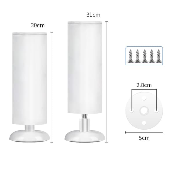 INF Hvite bordbena Braketter - Sett med 4 30 cm