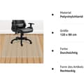 Miniatyrbild 4 av 4: Golvskyddsmatta, transparent, halkskyddande, 90*120 CM, underlag för kontorsstol, mycket värmeresistent