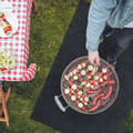 Miniatyrbild 5 av 6: Relaxdays Grillmatta, golvskydd, rullbar, tvättbar, LxB: 120x80 cm, antracitgrå