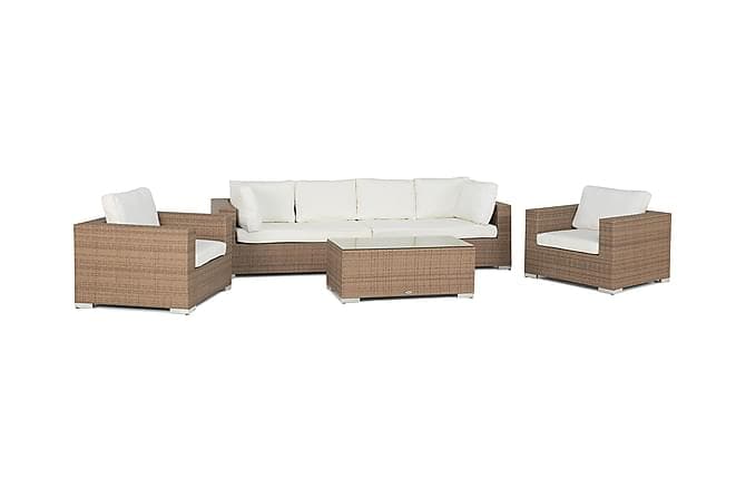 Bahamas Loungesaet 4 Personers+2 Laenestole+Bord Sand