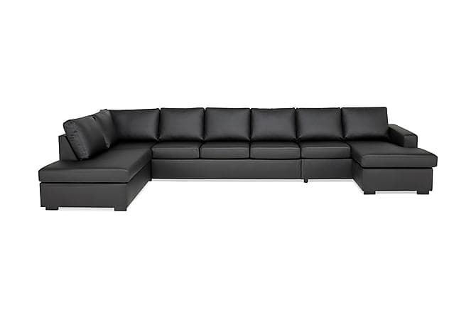 Crazy U-sofa XXL diva hojre Sort