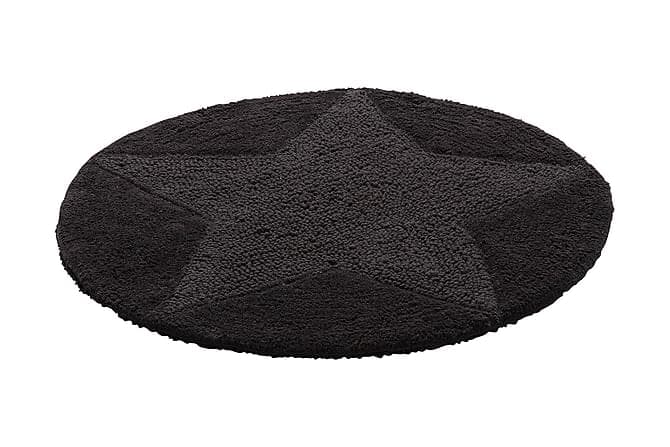 STAR Bomullsmatte Rund 70 Vendbar Svart