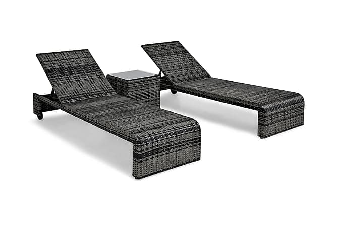 BAHAMAS Solseng 2-pk + Sidebord Grå