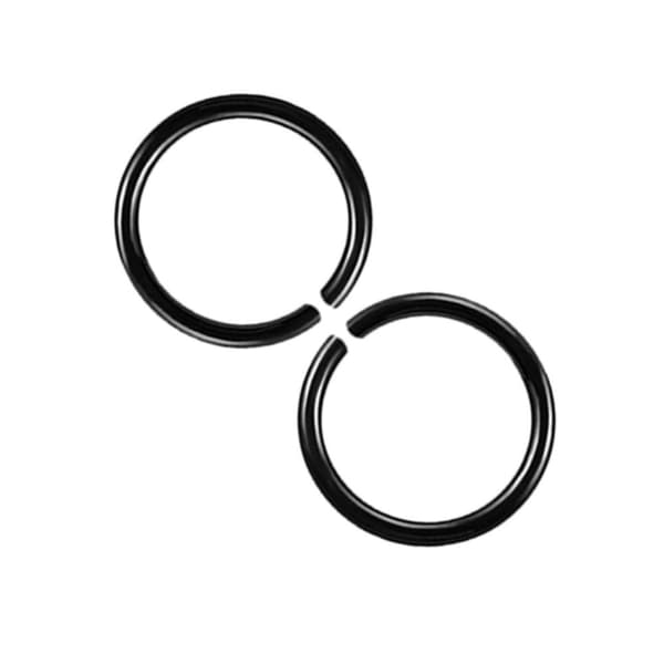 2-pack svart falske piercing ører leppe nese septum leppe