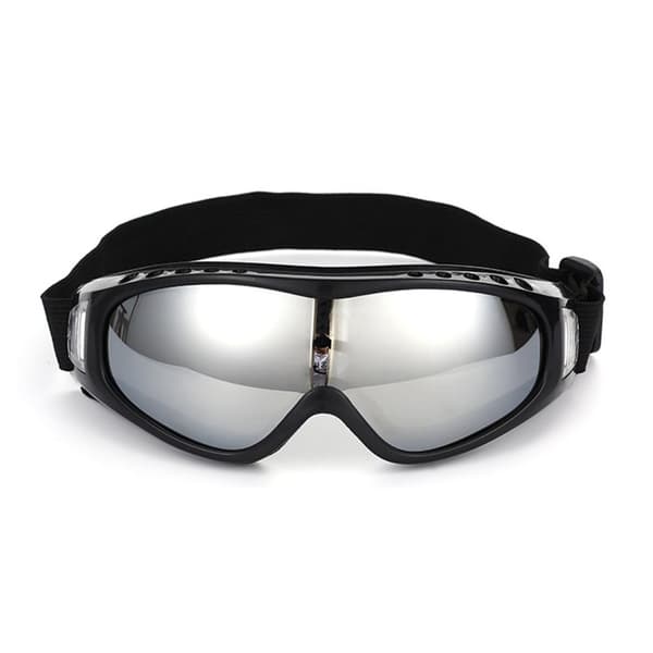 Mustat lasit Mirror Glass Silver Goggles MC MX UV -suojaus