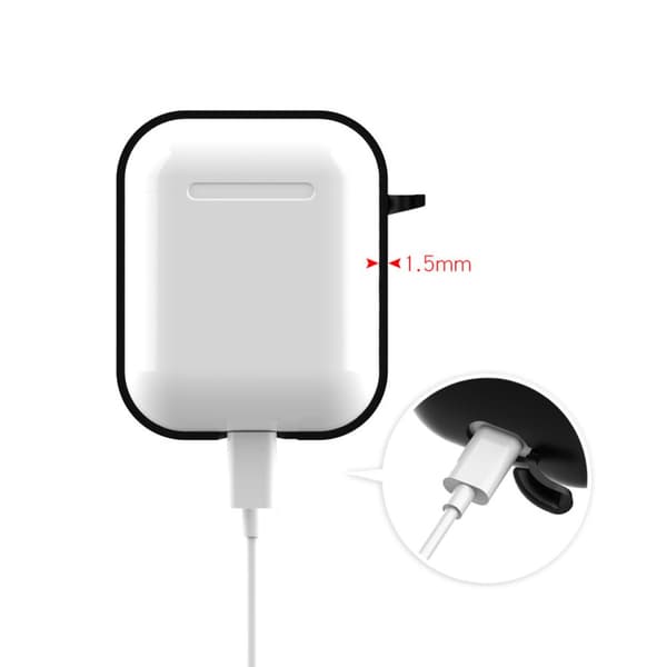 Hvite eple airpods 1/2 pose sak støtsikre beskyttelsesveske