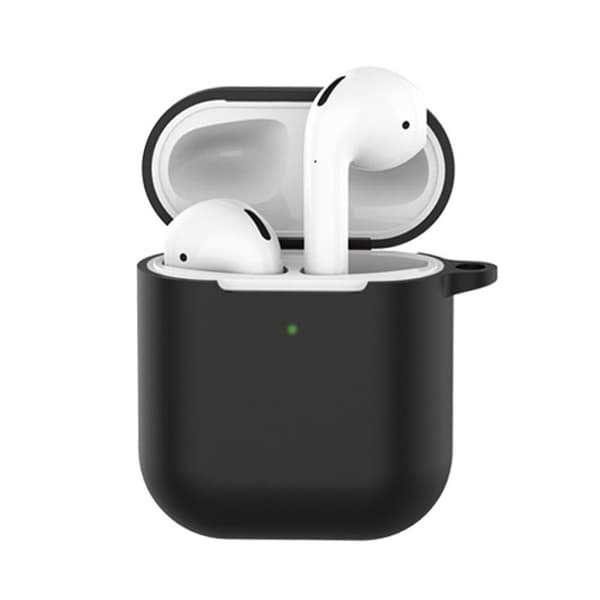 Musta Apple Airpods 1/2 pussin kotelokotelo -kestävä suojakotelo