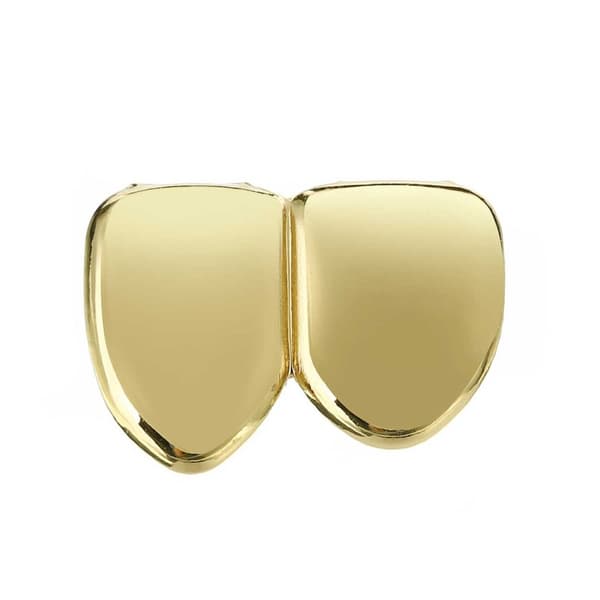 Grillz Hip Hop Gold Double Tooth Jewel Bling Gold Thath A $ AP