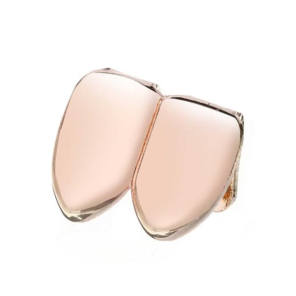 Grillz Hip Hop Rose Gold Double Tooth Jewel Bling Gold Tooth A $ AP