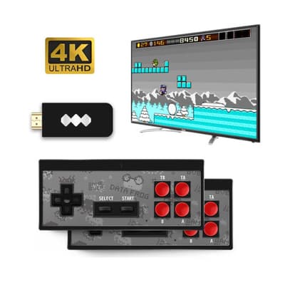 4K Retro Spelkonsol HDMI Multiplayer Trådlösa Kontroller 568 Spel