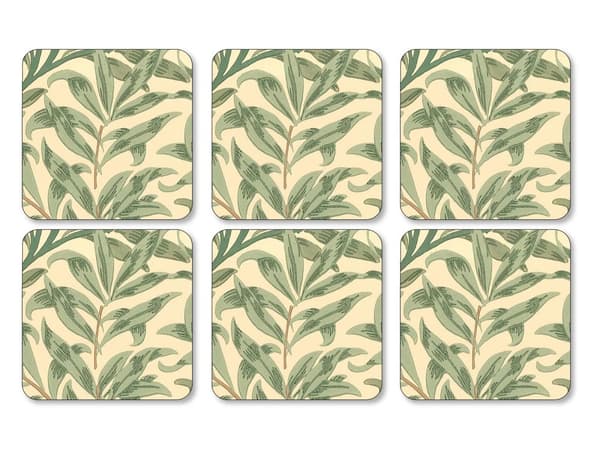 Willow Bough Green Glasunderlägg 6-pack