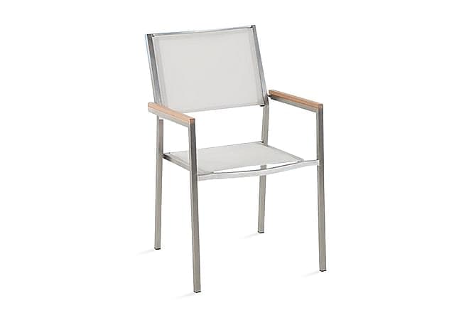 Grosseto Hagesstol 6 St 58 Cm Hvit