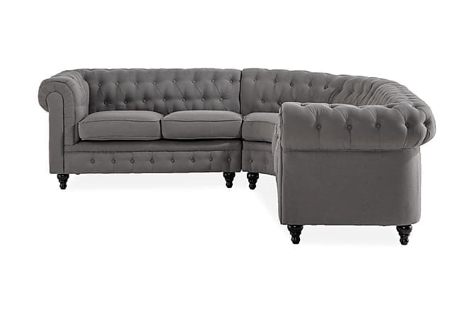 CHESTERFIELD LYX Hjornesofa Grå