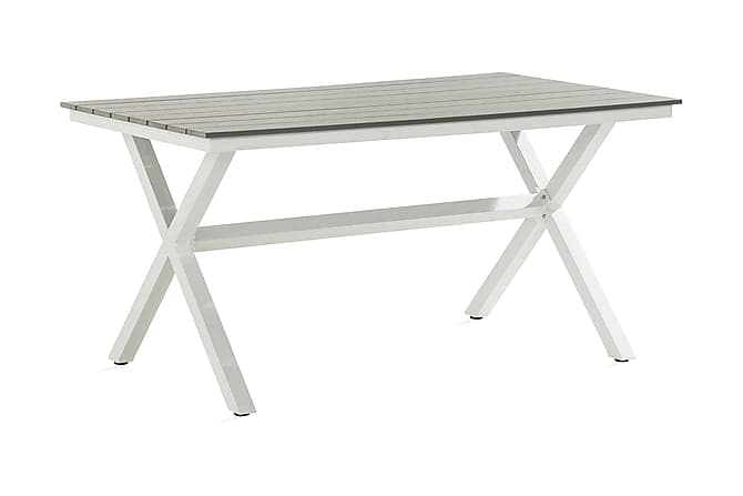 TUNIS Kryssbord 150x90 cm Hvit/Grå Hvit/Grå