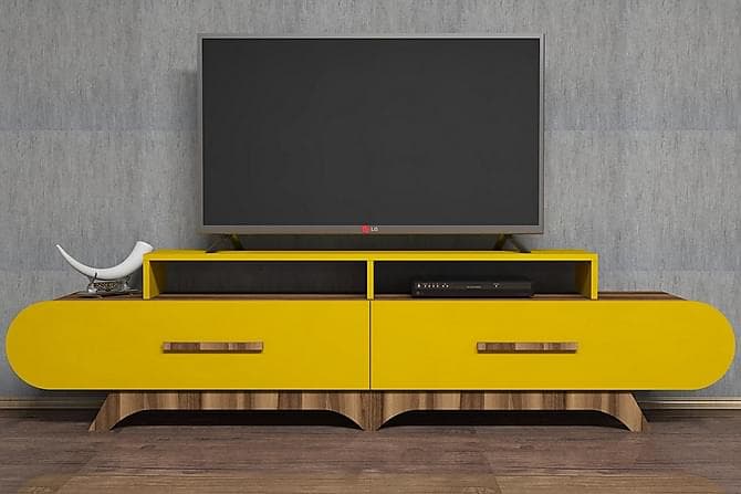 Hovdane TV-taso 205 cm Ruskea/Keltainen