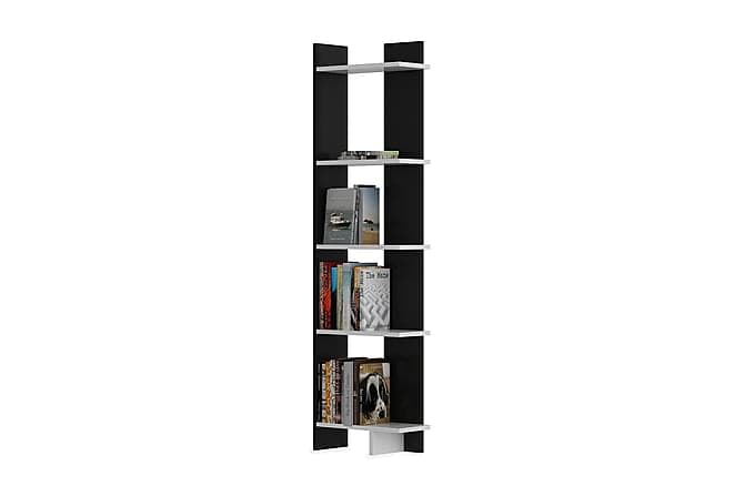 Hojde bogreol 45 cm Sort / hvid