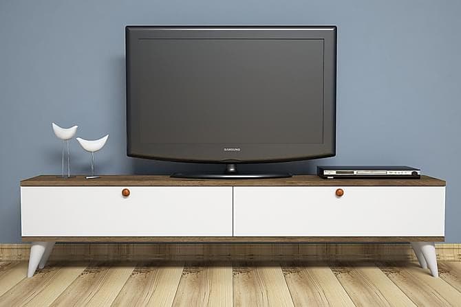 TALERYD TV-Bänk 160 cm Vit/Brun