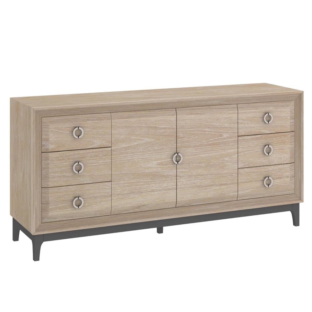 Lipasto ASPEN 173x47,5xH84cm, runko: vaalea tammi, jalat ja runko: tummaksi petsattu pyökki