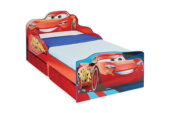 Disney Lastensänky 77x143 cm Autot Sininen/Keltainen/Pun/Musta