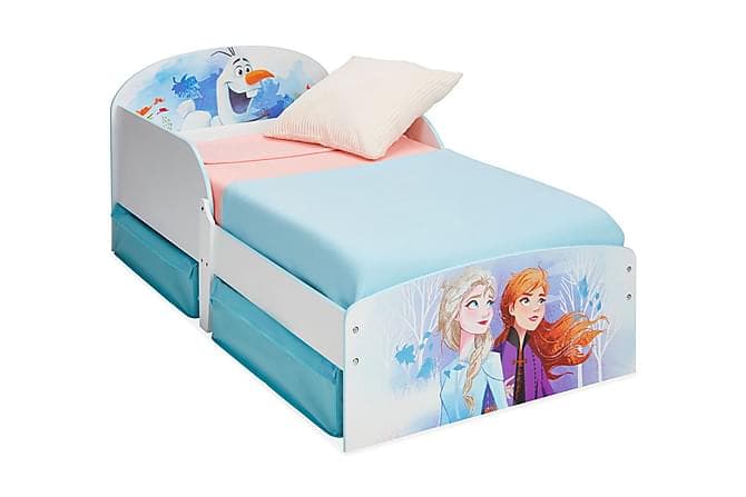 Disney Lastensänky Säilytyksellä 77x142 cm Frozen Valk/Musta/Vaaleanpunainen