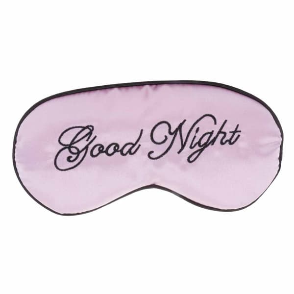 Blød pink søvn orm øje maske i silke fly rejse godnat