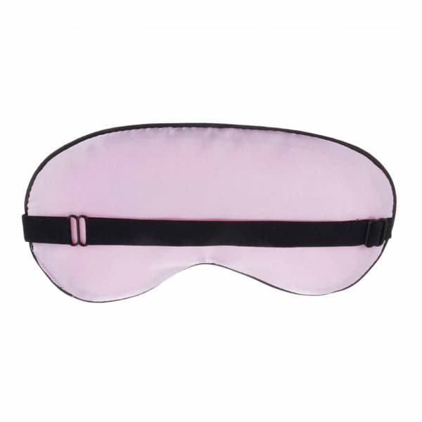 Blød pink søvn orm øje maske i silke fly rejse godnat