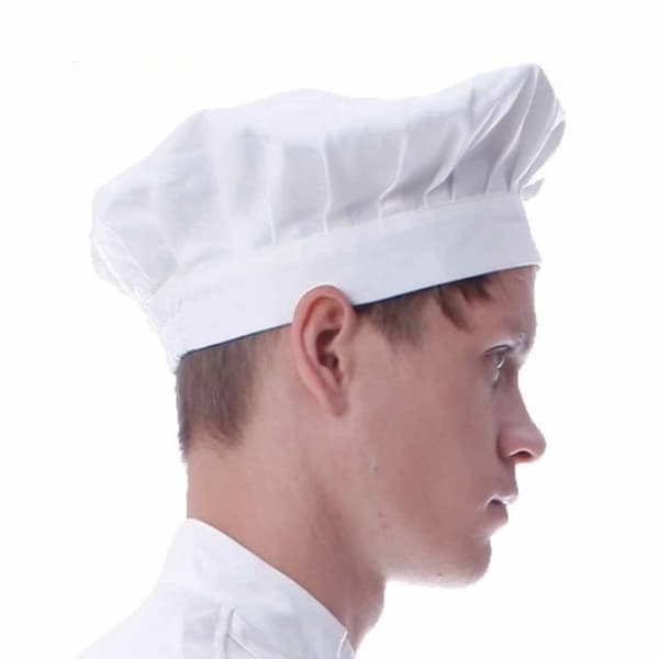 Kokken Hat Deluxe Hvid One Størrelse Unisex