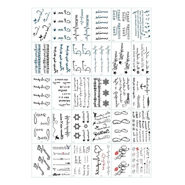 30-pack Faketatueringar Temporära Tatueringar Fejk Fake Tattoo