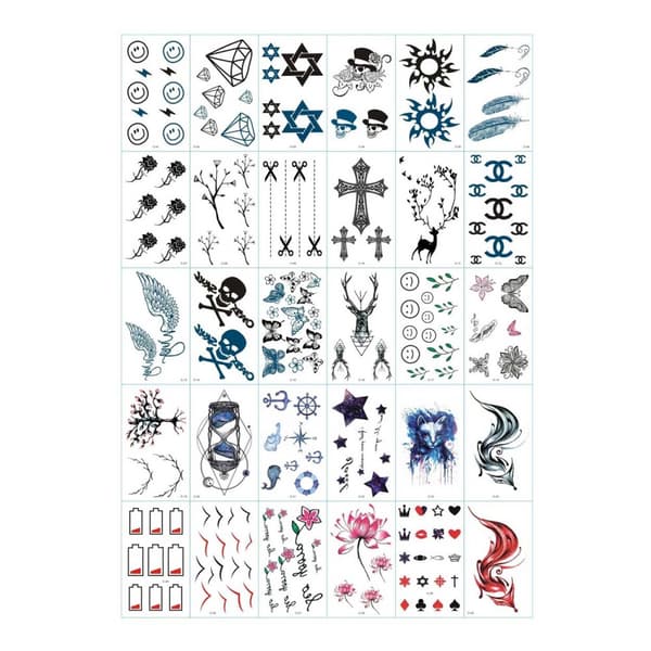 30-pack midlertidige tatoveringer falske tatoveringer falsk falsk tatovering