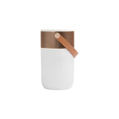 aGLOW, Vit/Roséguld, Bluetooth-högtalare.