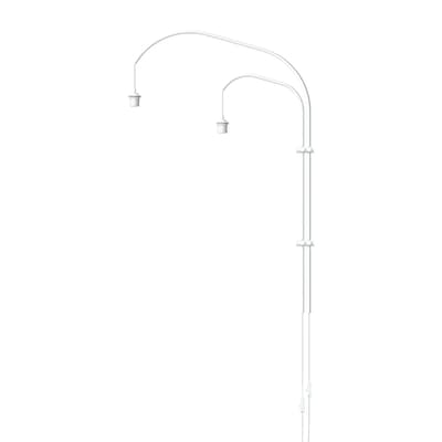 Willow wall hanger double white H 123 cm